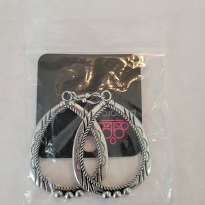Papparazi brand new silver fishback hook earrings.